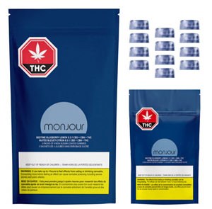 Monjour - BEDTIME BLUEBERRY LEMON CBN/ CBD/ THC (12x 20mg CBD/ 7.5mg CBN/ 2.5mg THC)