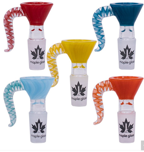 Assorted Ooze Art Maple Glass Bowl 14mm