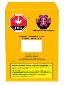Xmg+ -TROPICAL CREAM FLOAT MULTIPACK (4x 10mg THC / 20mg CBG)