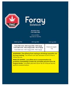 Foray - SIDEKICK THC:CBG:CBD DISP. VAPE (2g)