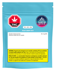 Wana Quick - RELIEF CHERRY COLA THC:CBC:CBG CHEWS (2x 5mg THC/ CBG/ 5mg CBC