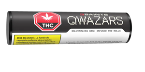 3Saints - QWAZARS SOLVENTLESS HASH INFUSED PRE-ROLLS (5x .5g)